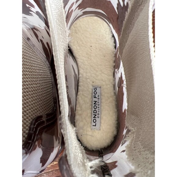 London Fog Collection Womens Size 9 Cow Print Rain Boots - Picture 5 of 6